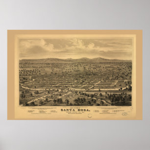 Vogels Eye Uitzicht Santa Rosa Poster