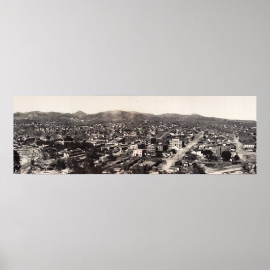 Vogels Eye Uitzicht Wereldbol, AZ 1909 Yard Long P Poster (Voorkant)