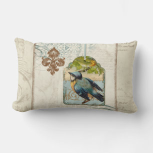 Vogels Fleur de Lis Songbird Swirl Collage Kussen