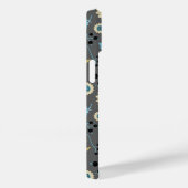Vogels Floral Berries Blue Cream Black Grey Patter Case-Mate iPhone Case (Achterkant / Rechts)
