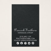 Vogels Floral Earring Ketting Jewelry Display Card Visitekaartje (Achterkant)