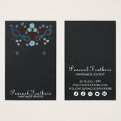 Vogels Floral Earring Ketting Jewelry Display Card Visitekaartje (Voorkant /achterkant)