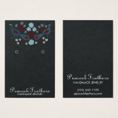 Vogels Floral Earring Ketting Jewelry Display Card Visitekaartje (Voorkant /achterkant)