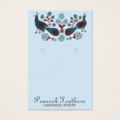 Vogels Floral Earring Ketting Jewelry Display Card Visitekaartje (Voorkant)