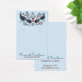 Vogels Floral Earring Ketting Jewelry Display Card Visitekaartje (Bureau)