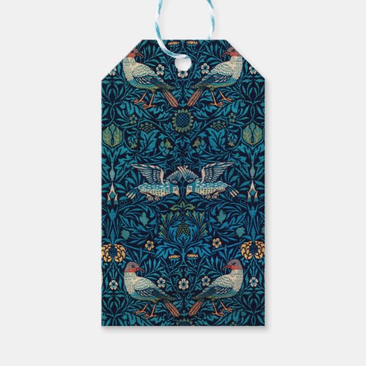 Vogels ( Floral Pattern) (door William Morris) Cadeaulabel (Voorkant)