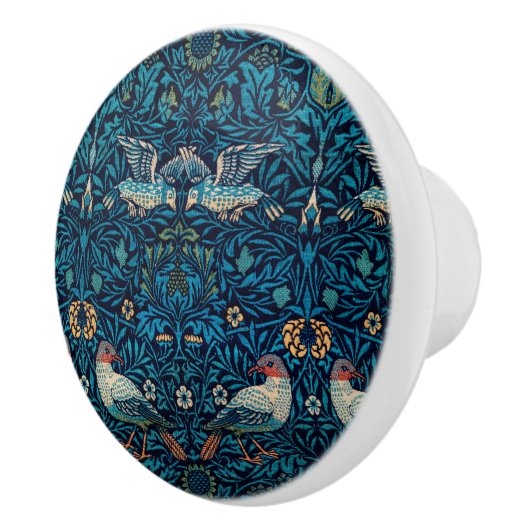 Vogels ( Floral Pattern) (door William Morris) Keramische Knop (Rechts)