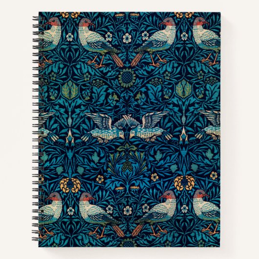 Vogels ( Floral Pattern) (door William Morris) Notitieboek (Voorkant)