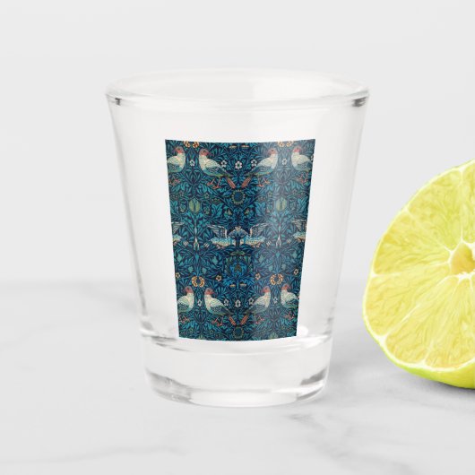 Vogels ( Floral Pattern) (door William Morris) Shot Glas (Voorkant)