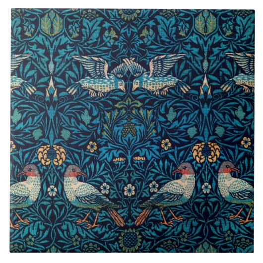 Vogels ( Floral Pattern) (door William Morris) Tegeltje (Voorkant)