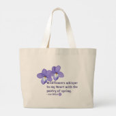 Vogel's Foot Violets Wildflower Quote Grote Tote Bag (Achterkant)