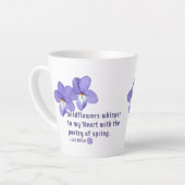 Vogel's Foot Violets Wildflower Quote Latte Mok (Linkerhoek)