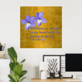 Vogel's Foot Violets Wildflower Quote Poster (Thuiskantoor)