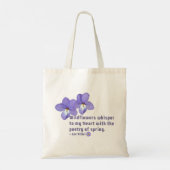Vogel's Foot Violets Wildflower Quote Tote Bag (Achterkant)