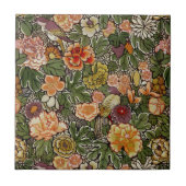  vogels, fruit, bloemen en oliepatroon tegeltje (Voorkant)