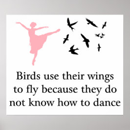 Vogels gebruiken hun vleugels om druk/poster te vl poster