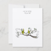  Vogels Gele & Grijze Tafelplaatskaarten Kaart (Voorkant)