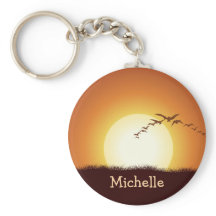 Vogels gevlogen op zonsondergang persoonlijke Sleu