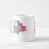 Vogels, glas koffiemok (Voorkant links)