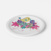 Vogels, glas papieren bordje (Gekanteld)