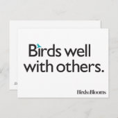 Vogels goed met anderen briefkaart (Voorkant / Achterkant)