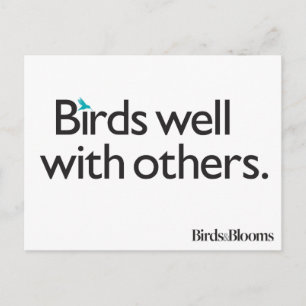 Vogels goed met anderen briefkaart