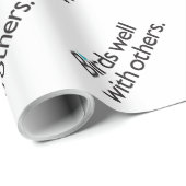 Vogels goed met anderen cadeaupapier (Rol Hoek)