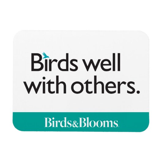Vogels goed met anderen magneet (Horizontaal)