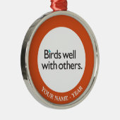 Vogels goed met anderen metalen ornament (Rechts)