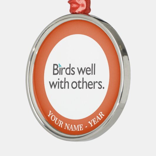 Vogels goed met anderen metalen ornament (Links)