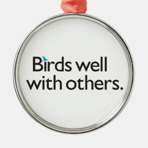 Vogels goed met anderen metalen ornament