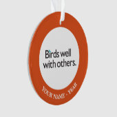 Vogels goed met anderen ornament (voorkant)