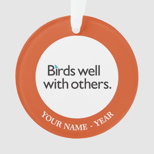 Vogels goed met anderen ornament (voorkant)