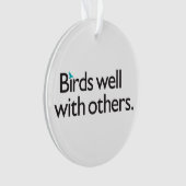 Vogels goed met anderen ornament (voorkant)