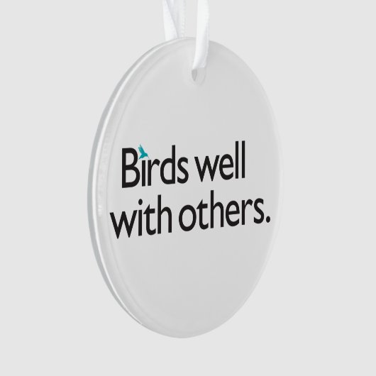 Vogels goed met anderen ornament (voorkant)