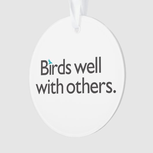 Vogels goed met anderen ornament (voorkant)