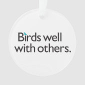Vogels goed met anderen ornament (voorkant)