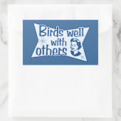Vogels goed met anderen rechthoekige sticker (Tas)