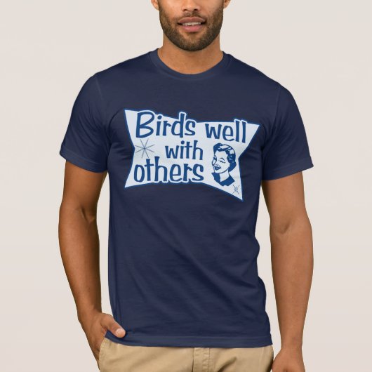 vogels goed met anderen t-shirt (Voorkant)