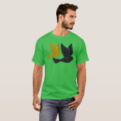 Vogels grappig geborduurd t-shirt (Voorkant volledig)