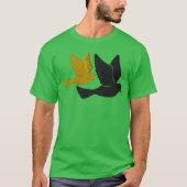 Vogels grappig geborduurd t-shirt (Voorkant)