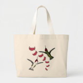 Vogels grazen met vleugels grote tote bag (Voorkant)