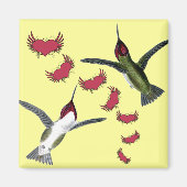 Vogels grazen met vleugels magneet (Voorkant)