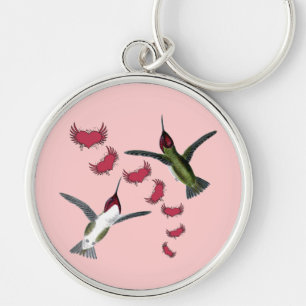 Vogels grazen met vleugels sleutelhanger