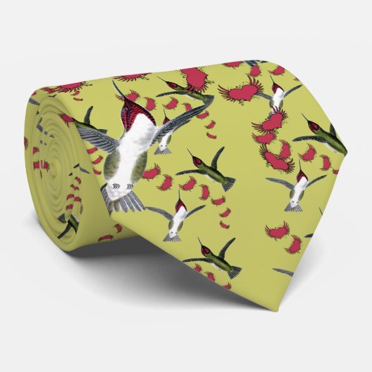 Vogels grazen met vleugels stropdas (Opgerold)