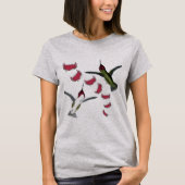 Vogels grazen met vleugels t-shirt (Voorkant)