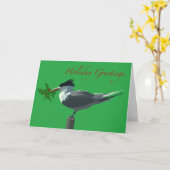 Vogels - Grote Kuifstern Kaart (Gele Bloem)