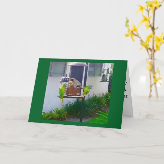 VOGELS HEBBEN TIJD NODIG OM EEN GELUKKIGE VERJAARD KAART (Gele Bloem)