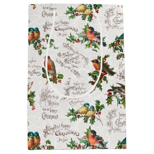 vogels, heilige en kerstgraten medium cadeauzakje (Voorkant)