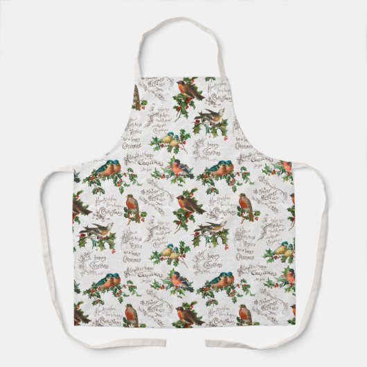 vogels, heilige en kerstgraten schort (Voorkant)
